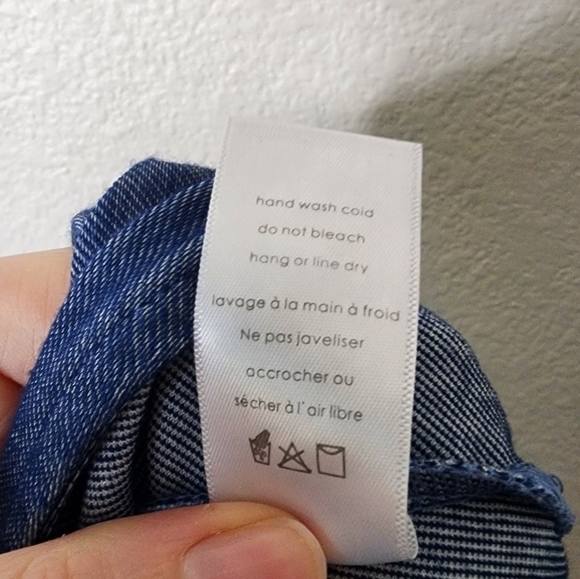 Naked Wardrobe The V Denim Bodysuit L - Picture 7 of 7